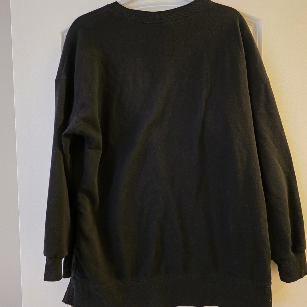 Old Navy Women's Black Tunic Crewneck Sweatshirt - Picture 2 of 3